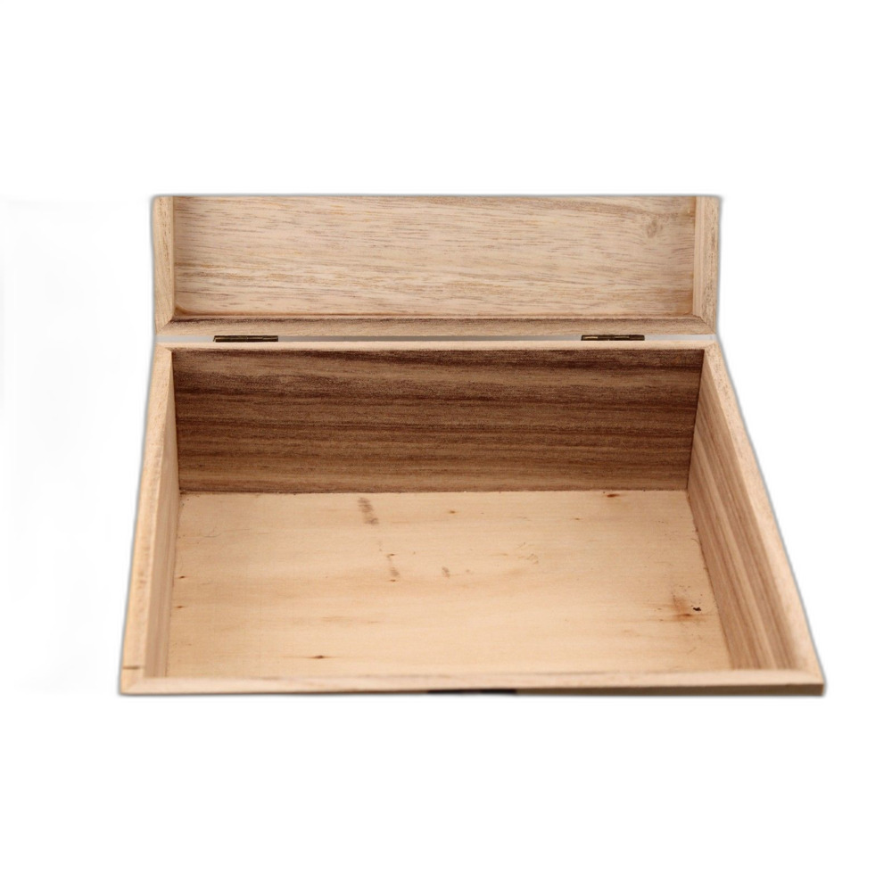 Square Wooden Box - Picture 2 of 3